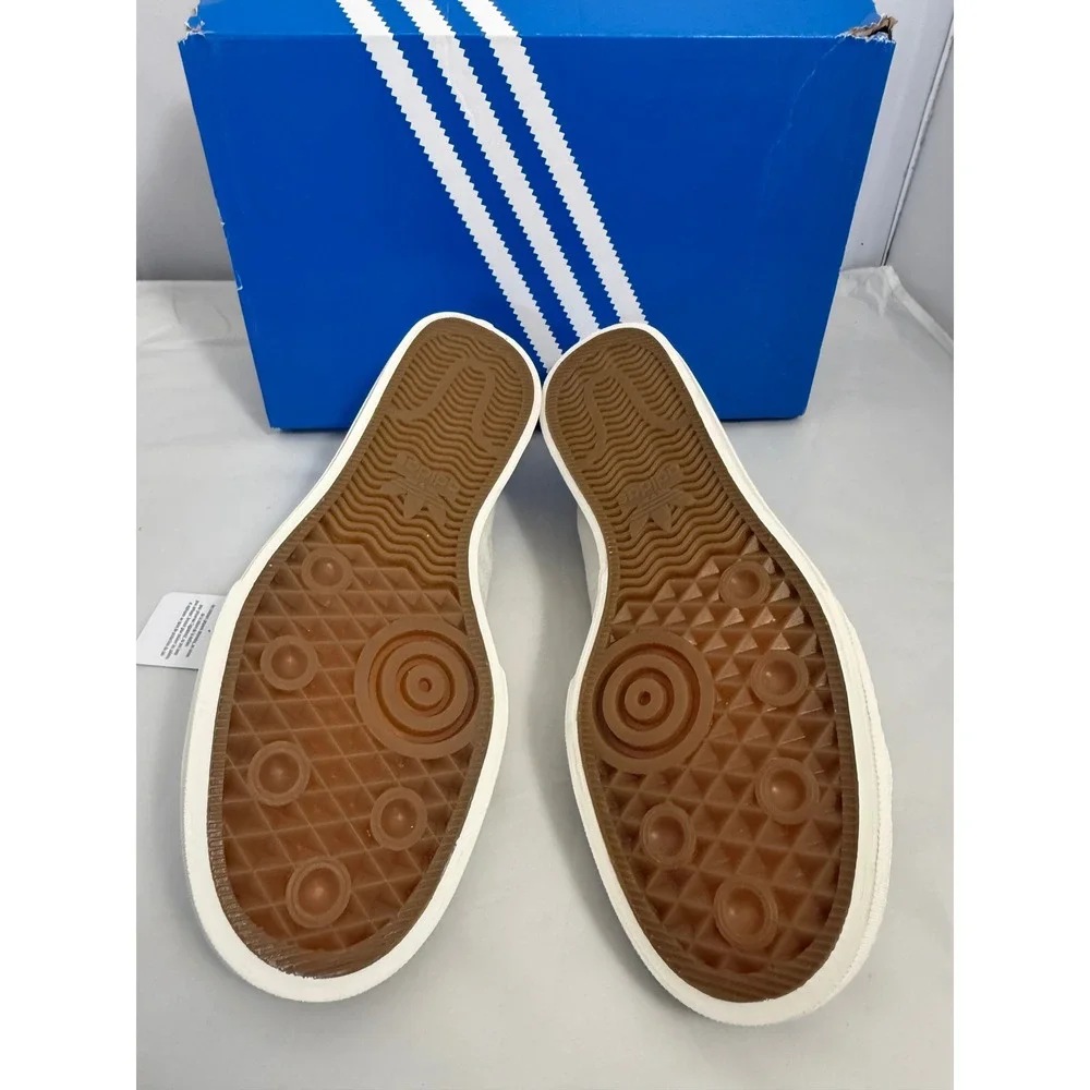 Adidas‎ Sneakers Nizza RF Low Top Size 8 White Canvas Rubber Toe Cap EF1883